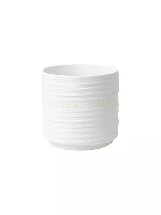 RAEDER | Übertopf EINKLANG GLÜCK 14x14cm Weiss | 